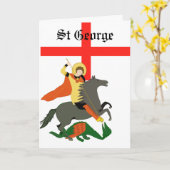 St. George und der Drache editierbar Karte (Gelbe Blume)