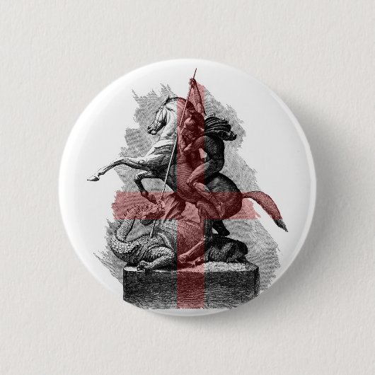 St. George und der Drache England Button (Vorderseite)