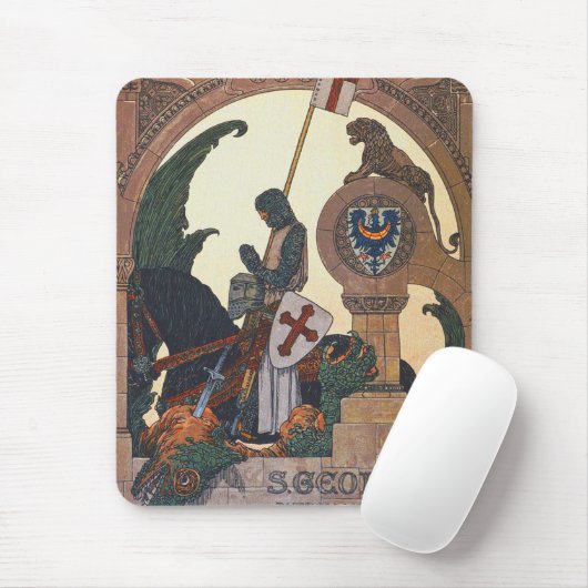 St. George und der Drache - Heinrich Lefler Mousepad (Mit Mouse)
