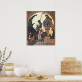 St. George und der Drache - Heinrich Lefler Poster (Küche)