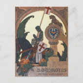 St. George und der Drache - Heinrich Lefler Postkarte (Vorderseite)
