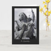 St. George und der Drache - Im Beileid Karte (Gelbe Blume)