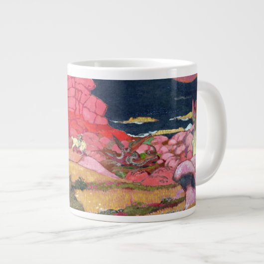 St George und der Drache Jumbo-Tasse (Vorderseite Rechts)