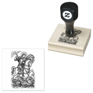 St. George und der Drache Katholik Gummistempel