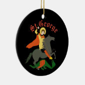 St. George und der Drache Keramik Ornament (Rechts)