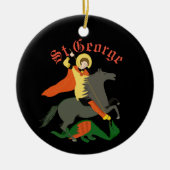 St. George und der Drache Keramik Ornament (Vorne)