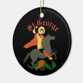 St. George und der Drache Keramik Ornament (Links)