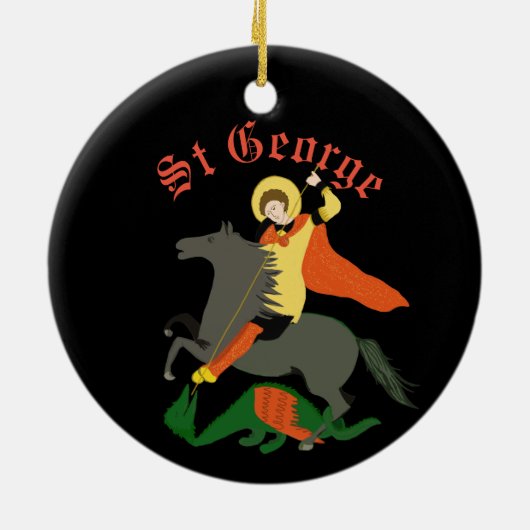 St. George und der Drache Keramik Ornament (Hinten)