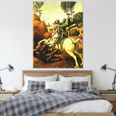 St. George und der Drache, Kunstmalerei, Leinwanddruck (Insitu (Schlafzimmer))
