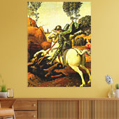 St. George und der Drache, Kunstmalerei, Leinwanddruck (Insitu (Wohnzimmer))