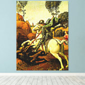 St. George und der Drache, Kunstmalerei, Leinwanddruck (Insitu (Holzboden))