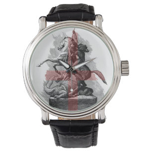 St. George und der Drache mit England Cross Armbanduhr
