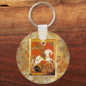 St. George und der Drache Mittelalter Schlüsselanhänger (Vorderseite)