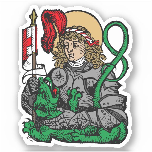 St. George und der Drache (Nürnberg) 1Up Aufkleber (Vorderseite)
