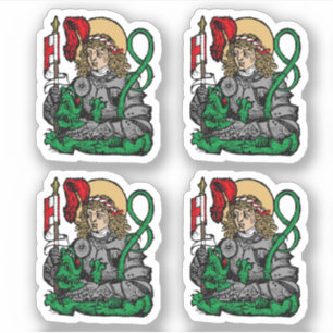 St. George und der Drache (Nürnberg) 4-Up Sticker