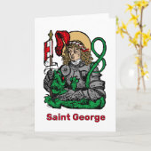 St. George und der Drache (Nürnberg) Gruß Karte (Gelbe Blume)