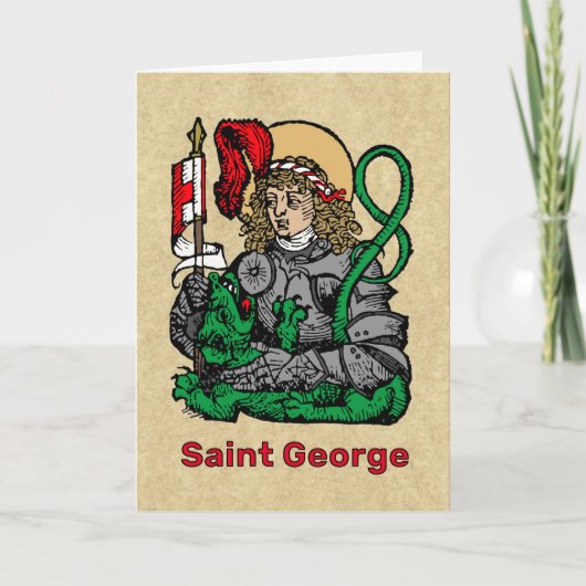 St. George und der Drache (Nürnberg) Gruß Karte (Vorderseite)