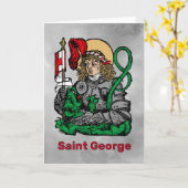 St. George und der Drache (Nürnberg) Gruß Karte (Gelbe Blume)
