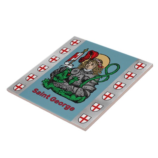 St. George und der Drache (Nürnberg) Keramik Tile Fliese (Seite)