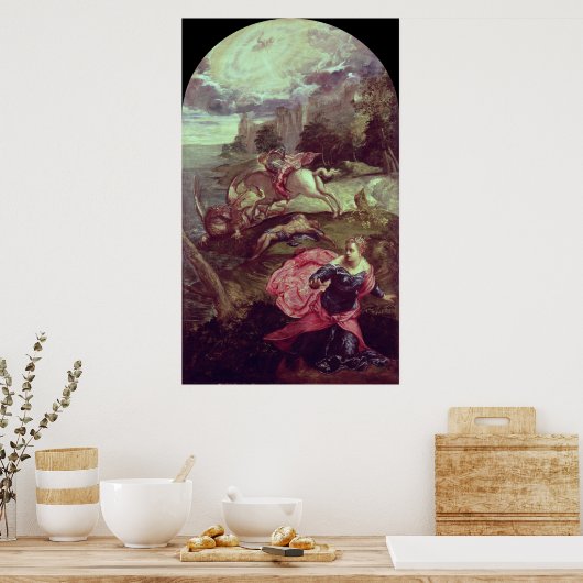 St. George und der Drache Poster (Küche)