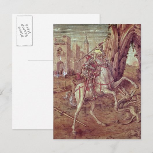 St. George und der Drache Postkarte (Vorne/Hinten)