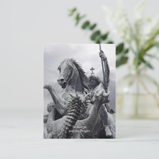 St. George und der Drache Postkarte (Stehend Vorderseite)