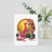 St. George und der Drache Postkarte (Stehend Vorderseite)