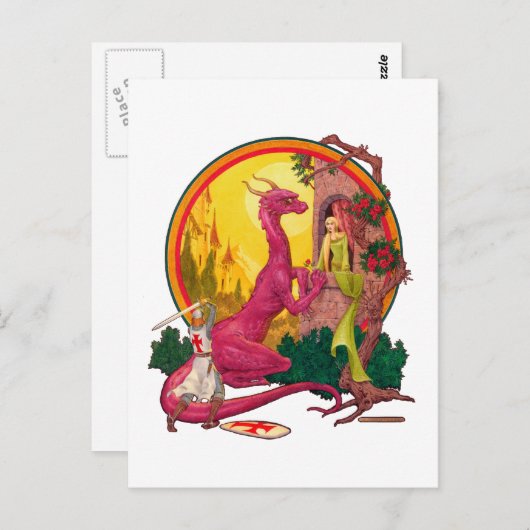 St. George und der Drache Postkarte (Vorne/Hinten)