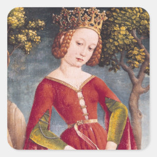 St. George und der Drache Quadratischer Aufkleber