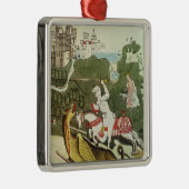 St George und der Drache Silbernes Ornament (Rechts)