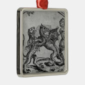 St George und der Drache Silbernes Ornament (Rechts)