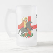 St. George und der Drache und Kreuz von St. George Mattglas Bierglas (Links)
