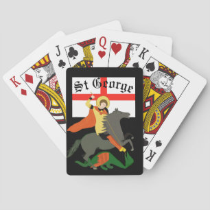 St. George und der Drache und Kreuz von St. George Spielkarten
