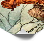 St George und der Drache von Charles Folkard Poster (Ecke)