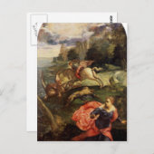 St. George und der Drache von Tintoretto Postkarte (Vorne/Hinten)