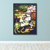 St. George und der Dragon gestresstes Glas Double Leinwanddruck (Insitu (Holzboden))