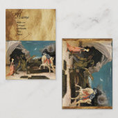 ST. GEORGE UND DER DRAGON, Perchester, braun, blau Visitenkarte (Vorne/Hinten)