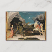 ST. GEORGE UND DER DRAGON, Perchester, braun, blau Visitenkarte (Rückseite)