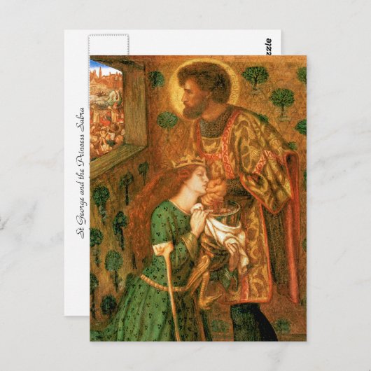 St. George und die Prinzessin Sabra Postkarte (Vorne/Hinten)