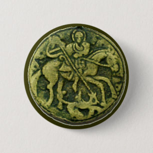 ST- GEORGE UND DRACHE-MEDAILLON BUTTON