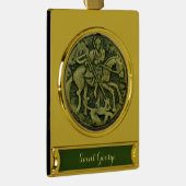 ST.GEORGE UND DRAGON Banner-Ornament GOLD (Rechts)