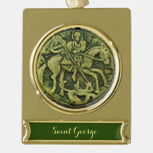 ST.GEORGE UND DRAGON Banner-Ornament GOLD (Vorderseite)