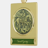 ST.GEORGE UND DRAGON Banner-Ornament GOLD (Links)