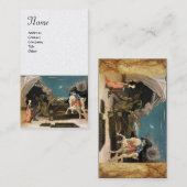 ST. GEORGE UND DRAGON, braun-blau-rote Perle Visitenkarte (Vorne/Hinten)