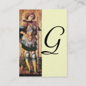 ST. GEORGE UND DRAGON Monogram Cream Pearl Visitenkarte (Rückseite)