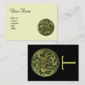 ST. GEORGE UND DRAGON Monogramm, gold-metallisch Visitenkarte (Vorne/Hinten)