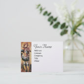 ST. GEORGE UND DRAGON Monogramm, platinmetallisch Visitenkarte (Stehend Vorderseite)