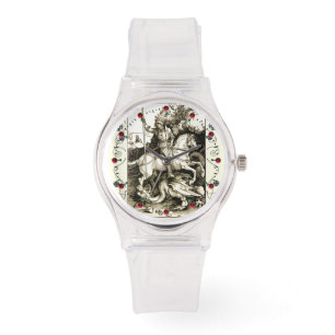 ST. GEORGE UND DRAGON , Schwarz-weiß Armbanduhr