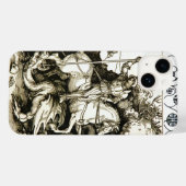 ST. GEORGE UND DRAGON , Schwarz-weiß Case-Mate iPhone Hülle (Rückseite (Horizontal))
