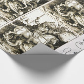 ST. GEORGE UND DRAGON , Schwarz-weiß Geschenkpapier (Ecke)